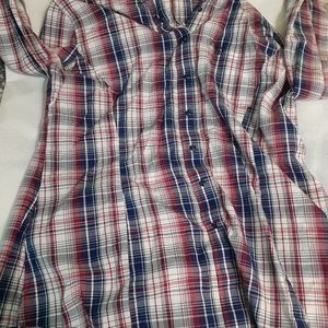 Shyanne Women's Embroidered Plaid Button Shirt Size XL Western